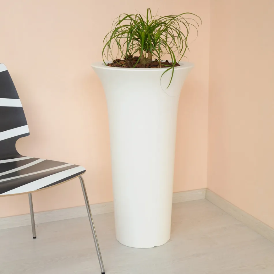 Ronde tuinplanter in polyethyleen Made in Italy - Tremont Viadurini