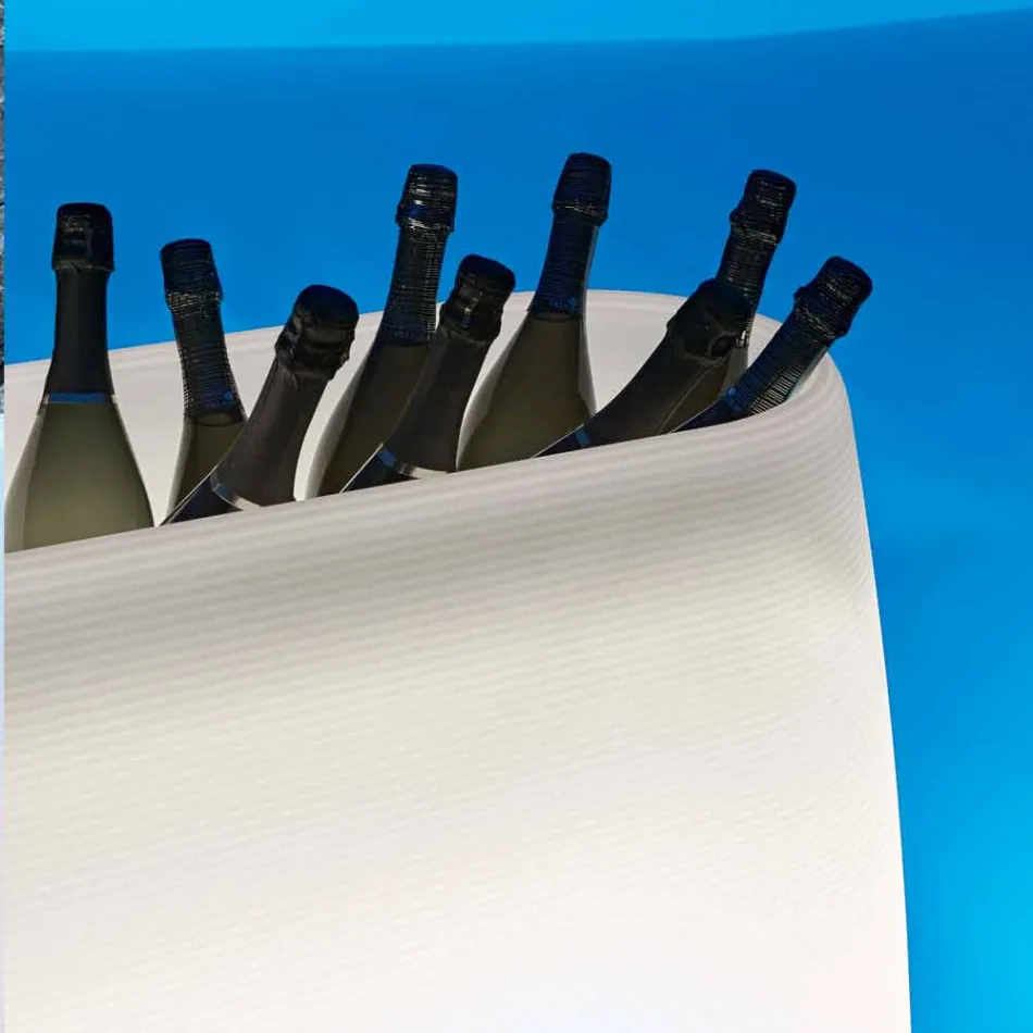 Plantenvaas in lichtgevend plastic, ontwerp in 3 maten - Pandora by Myyour Viadurini