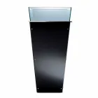 Vrijstaande vaas in glas en verwisselbare panelen 3 afmetingen - Ghenna Viadurini
