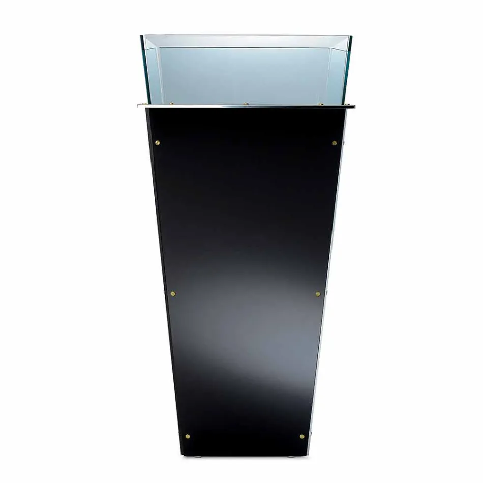 Vrijstaande vaas in glas en verwisselbare panelen 3 afmetingen - Ghenna Viadurini