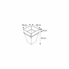 Vrijstaande vaas in glas en verwisselbare panelen 3 afmetingen - Ghenna Viadurini