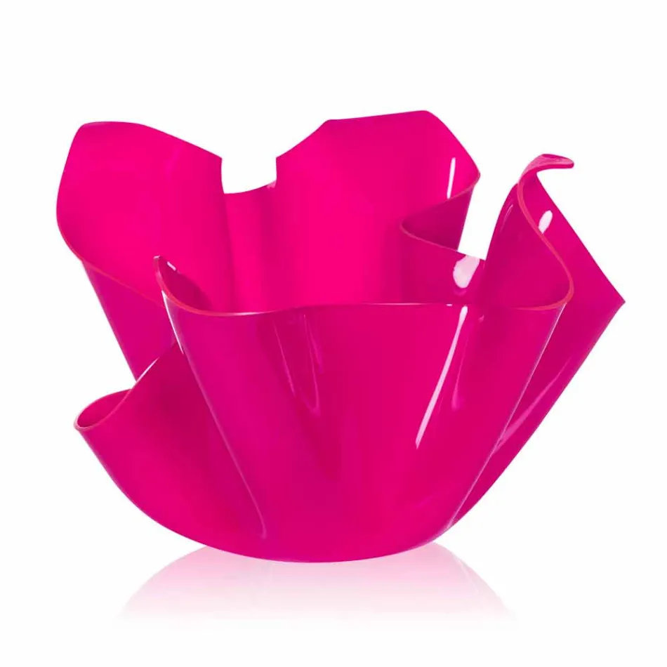 indoor Vaas fuchsia / outdoor design dappreggiato Pina, made in Italy Viadurini