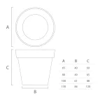 Grote buitenvaas van polyethyleen 4 maten Made in Italy - Emporium Viadurini