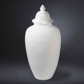Design witte keramische vaas met handgemaakte decoratie in Italië - Verio