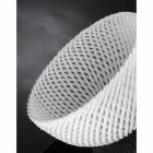 Handgemaakte keramische vaas met geweven inslag Made in Italy - Napoleon Viadurini