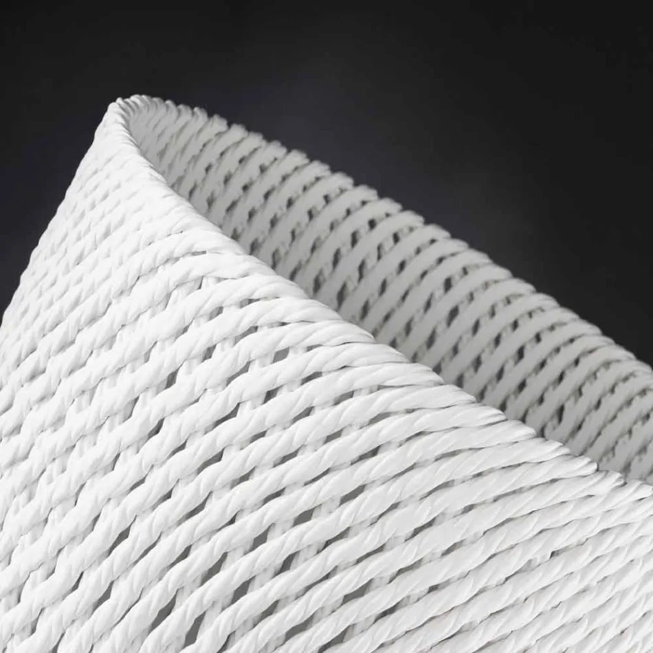 Handgemaakte keramische vaas met geweven inslag Made in Italy - Napoleon Viadurini