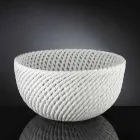 Handgemaakte keramische vaas met geweven inslag Made in Italy - Napoleon Viadurini