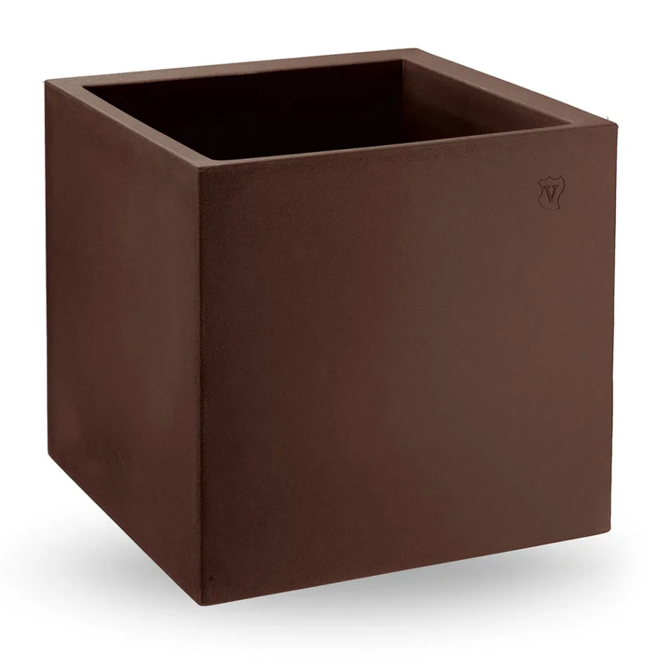 Vaas in gekleurde polyethyleen kubusvorm Made in Italy - Tonello Viadurini