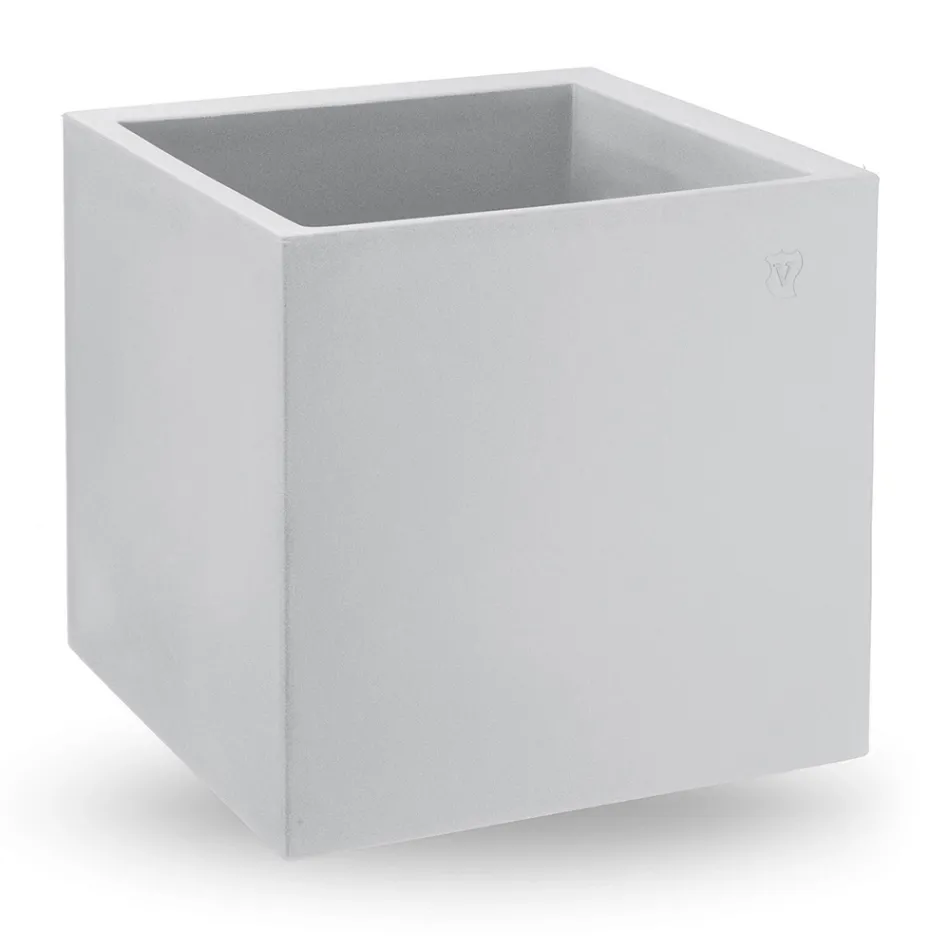 Vaas in gekleurde polyethyleen kubusvorm Made in Italy - Tonello Viadurini