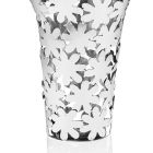 Vaas in glas en zilver metaal met luxe bloemdecoratie - Terraceo Viadurini