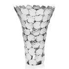 Vaas van glas en zilvermetaal met luxe geometrische decoratie - Chirico Viadurini