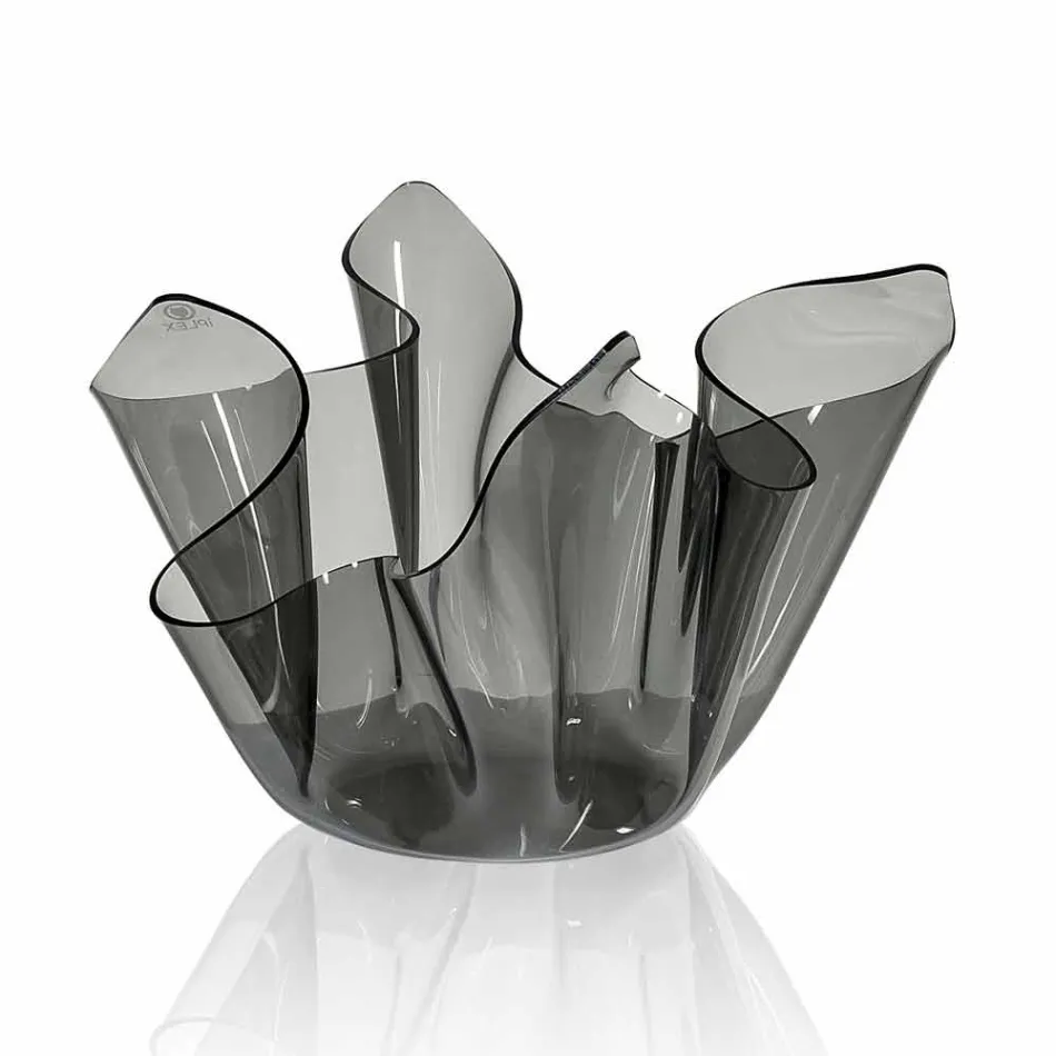 Vaas interne / externe gedrapeerd rokerige Pina, modern design Viadurini