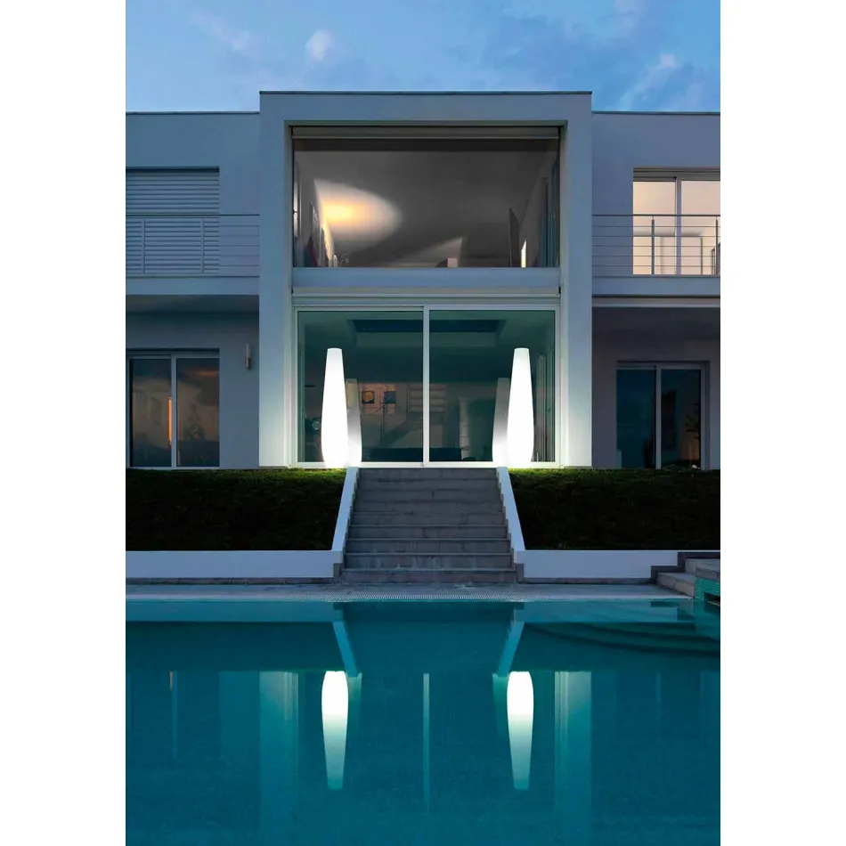 Lichtgevende vaas voor buiten met LED-licht in polyethyleen Gemaakt in Italië - Nadai Viadurini