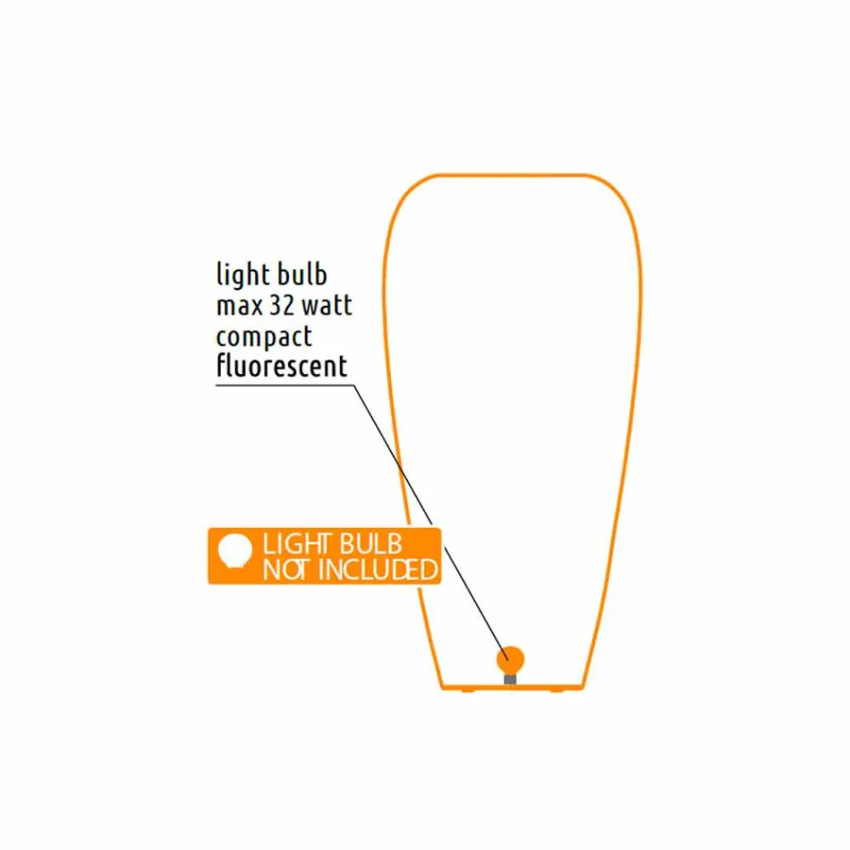Modern design lichtgevende buitenvaas in polyethyleen, 2 stuks - Skin by Myyour Viadurini