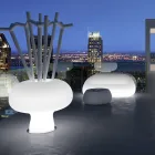 Lichtgevende buitenvaas in polyethyleen met LED-licht Made in Italy - Boba Viadurini