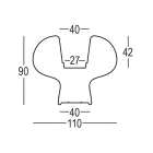 Lichtgevende buitenvaas in polyethyleen met LED-licht Made in Italy - Boba Viadurini