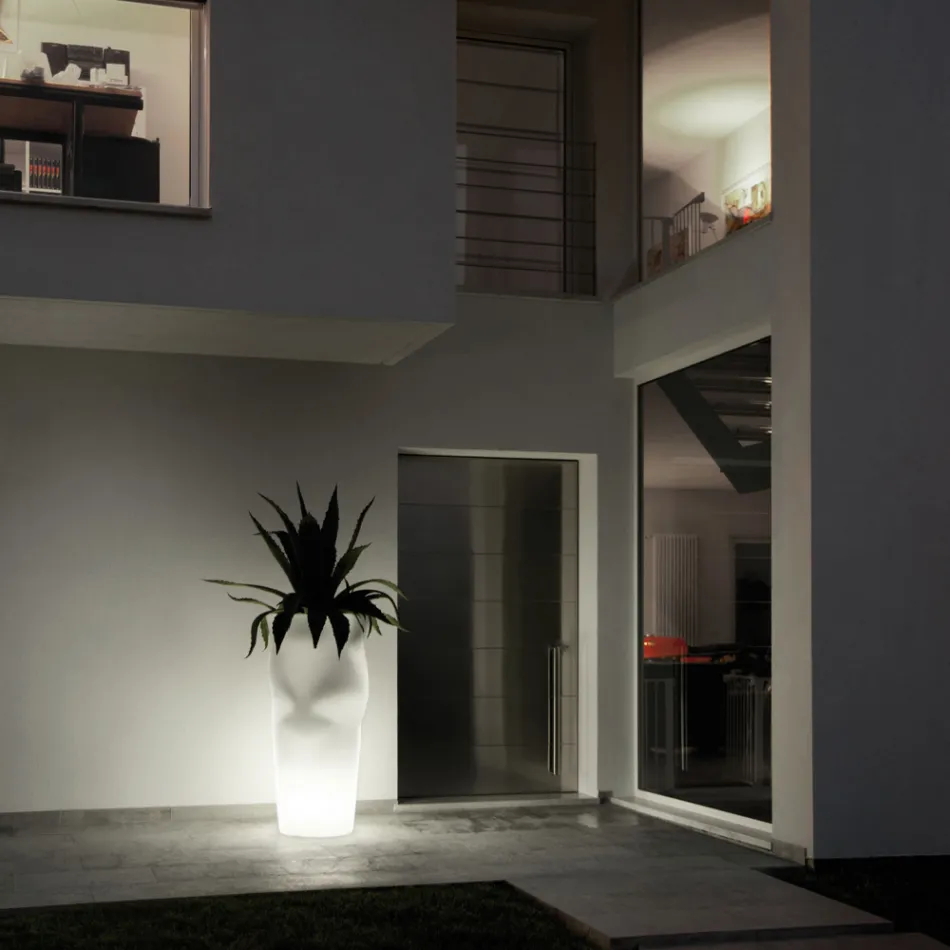 Heldere buitenvaas in ondoorzichtig polyethyleen gemaakt in Italië - Proud Viadurini