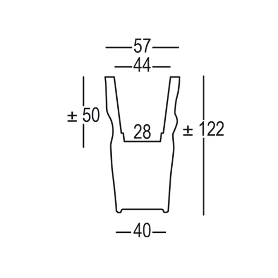 Heldere buitenvaas in ondoorzichtig polyethyleen gemaakt in Italië - Proud Viadurini