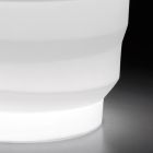 Heldere polyethyleen tuinvaas met LED Made in Italy - Poldo Viadurini
