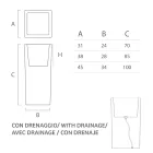 Hoge binnenvaas in wit polyethyleen gemaakt in Italië - Devid Viadurini