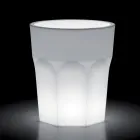 Decoratieve lichtgevende vaas van polyethyleen met LED-licht Made in Italy - Pucca Viadurini
