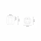 Lichtgevende vaas in plastic voor buiten of binnen, 3 afmetingen - Gem by Myyour Viadurini