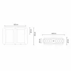 Lichtgevende vaas in plastic voor buiten of binnen, 3 afmetingen - Gem by Myyour Viadurini