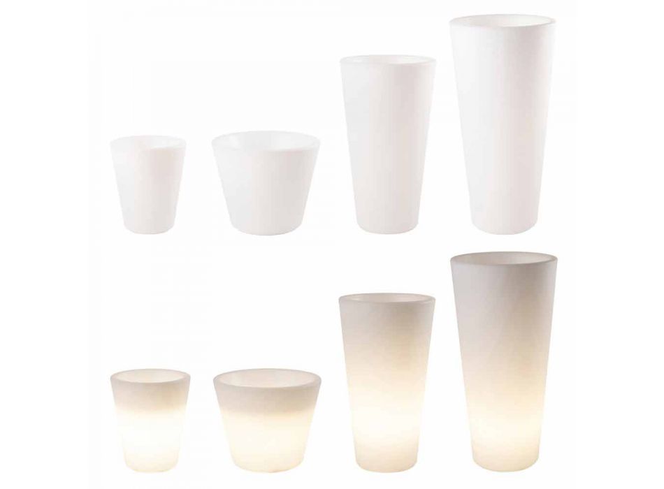 Lichtgevende vaas voor buiten en binnen, kleurrijk ontwerp in 3 afmetingen - Vasostar Viadurini