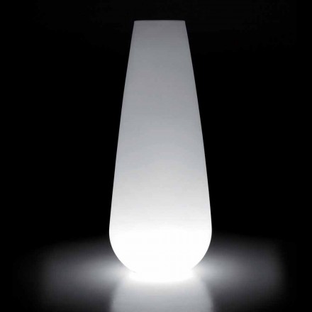 Lichtgevende vaas voor buitenontwerp in polyethyleen Made in Italy - Menea Viadurini