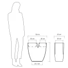 Modern gekleurde tuinvaas in polyethyleen Made in Italy - Flowes Viadurini