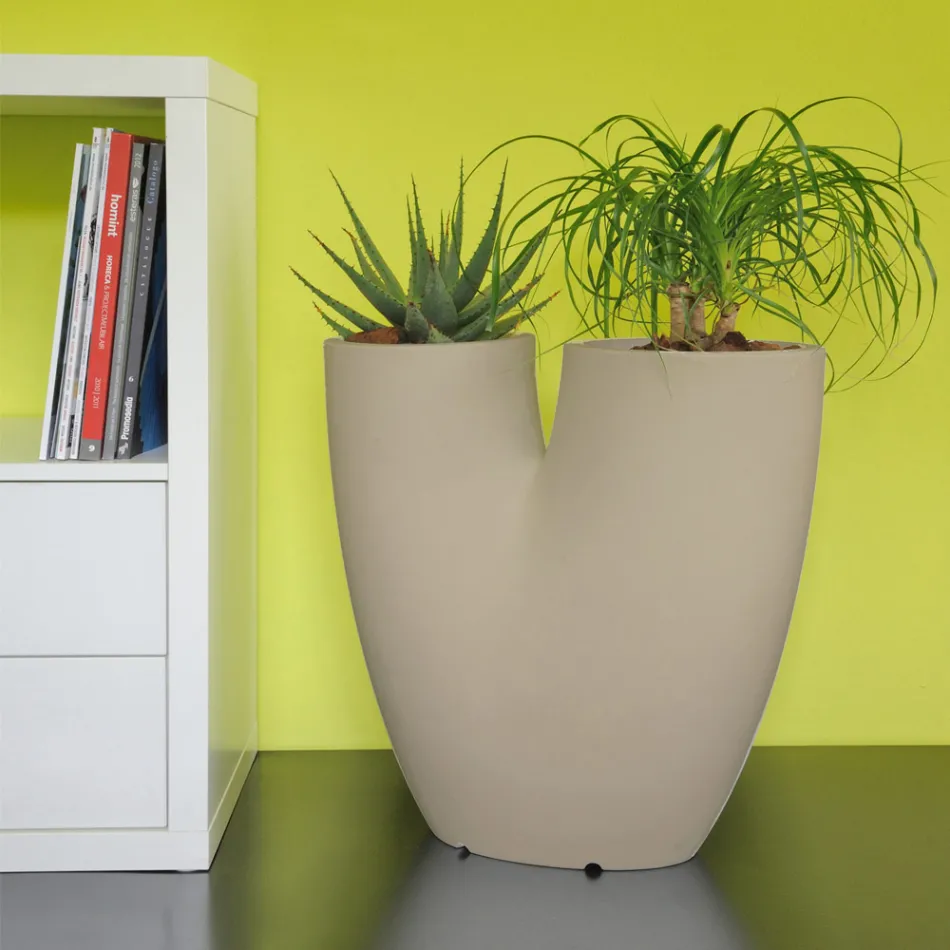 Modern gekleurde tuinvaas in polyethyleen Made in Italy - Flowes Viadurini