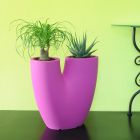 Modern gekleurde tuinvaas in polyethyleen Made in Italy - Flowes Viadurini