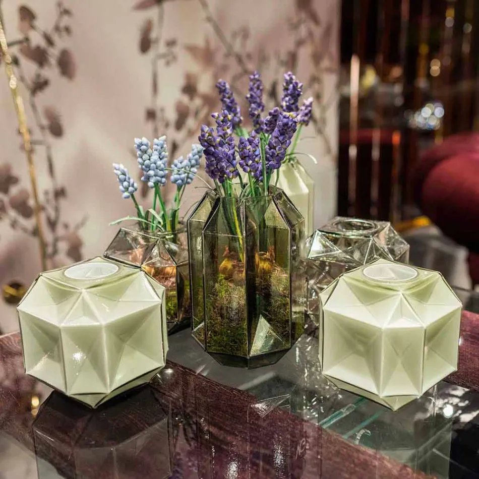 Moderne glazen binnenvaas, handgemaakt in Italië - Eagle Viadurini