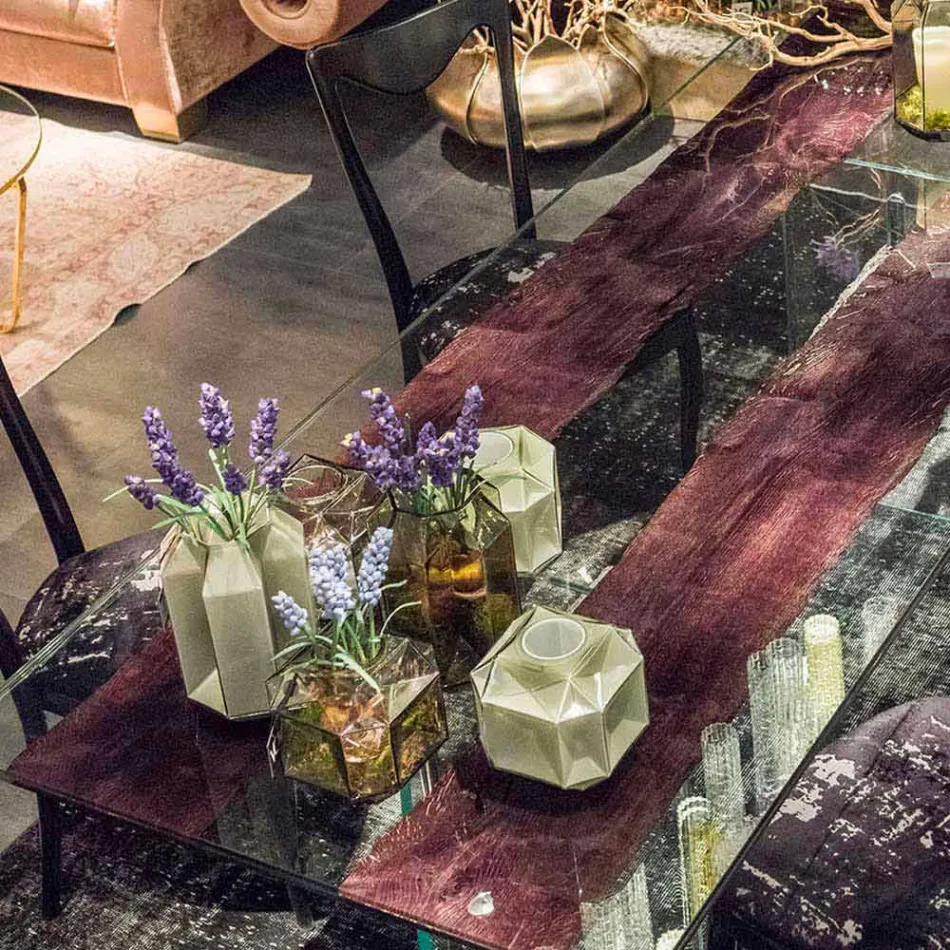 Moderne glazen binnenvaas, handgemaakt in Italië - Eagle Viadurini