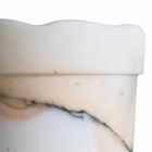 Moderne vaas in Paonazzo marmer met golvende rand gemaakt in Italië 5 stuks - Vision Viadurini