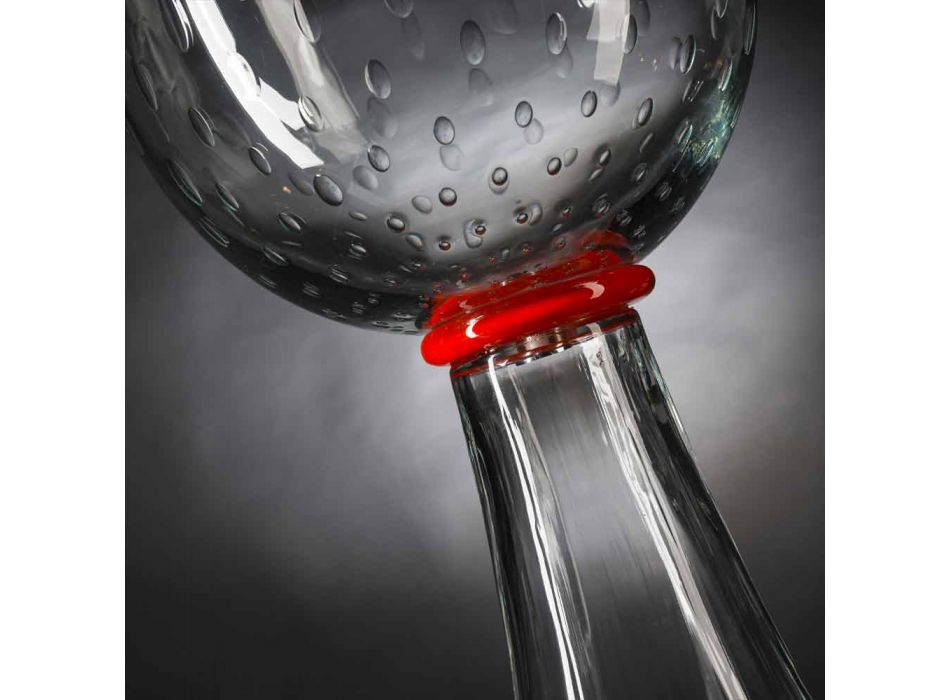 Moderne transparante geblazen muranoglazen vaas gemaakt in Italië - Copernicus Viadurini