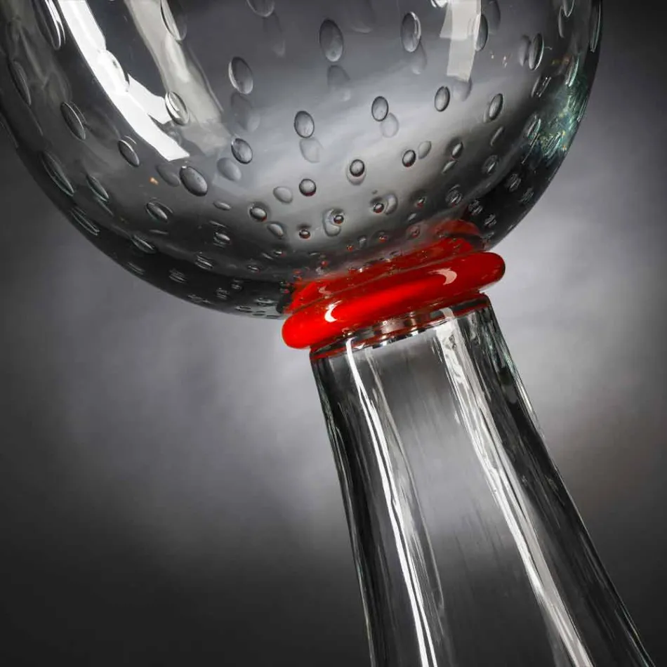 Moderne transparante geblazen muranoglazen vaas gemaakt in Italië - Copernicus Viadurini