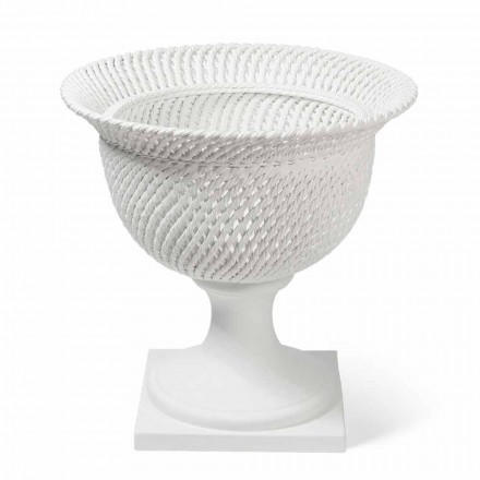 Decoratieve keramische binnenvaas, handgemaakt in Italië - Napoleon Viadurini