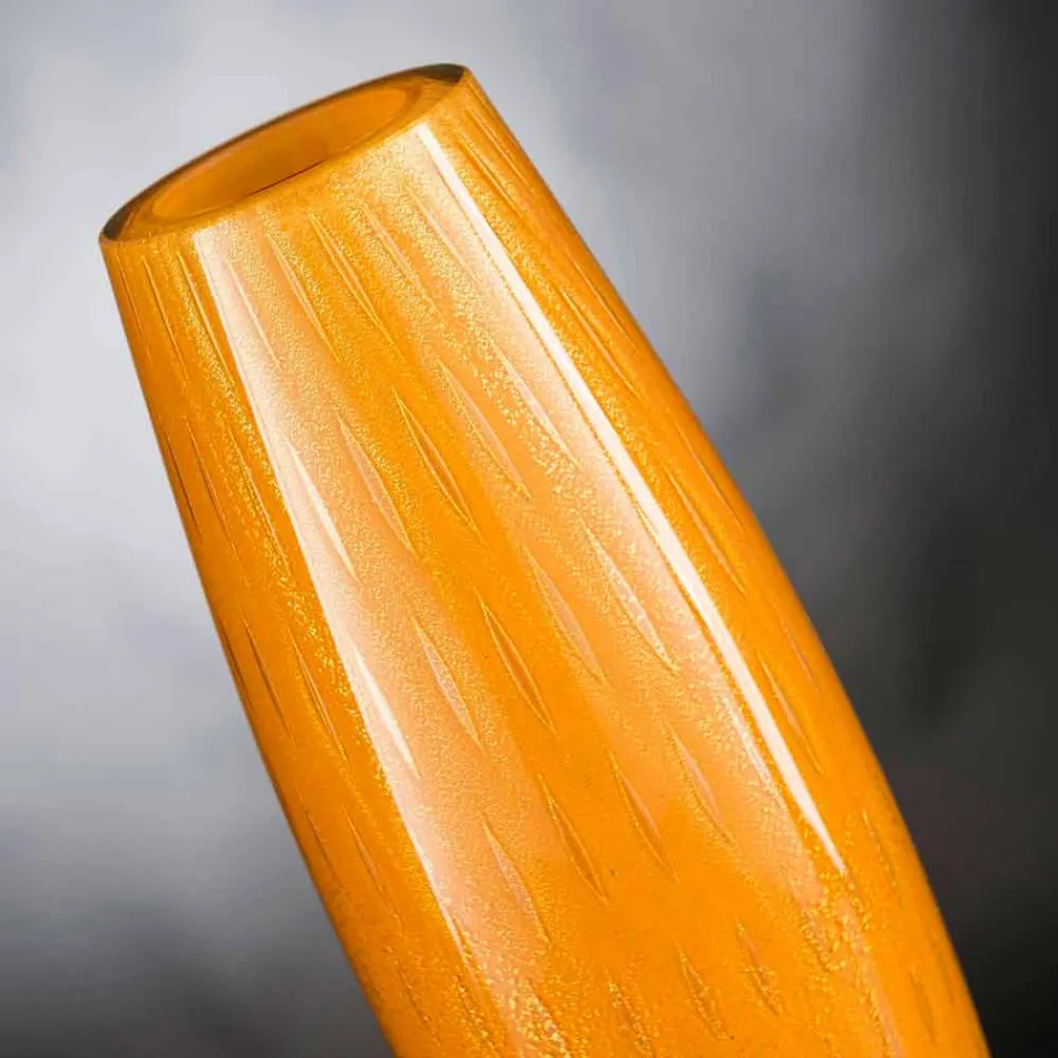 Siervaas van gekleurd geblazen Muranoglas gemaakt in Italië - Asper Viadurini