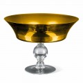 Siervaas in goud en transparant geblazen glas gemaakt in Italië - Delfino
