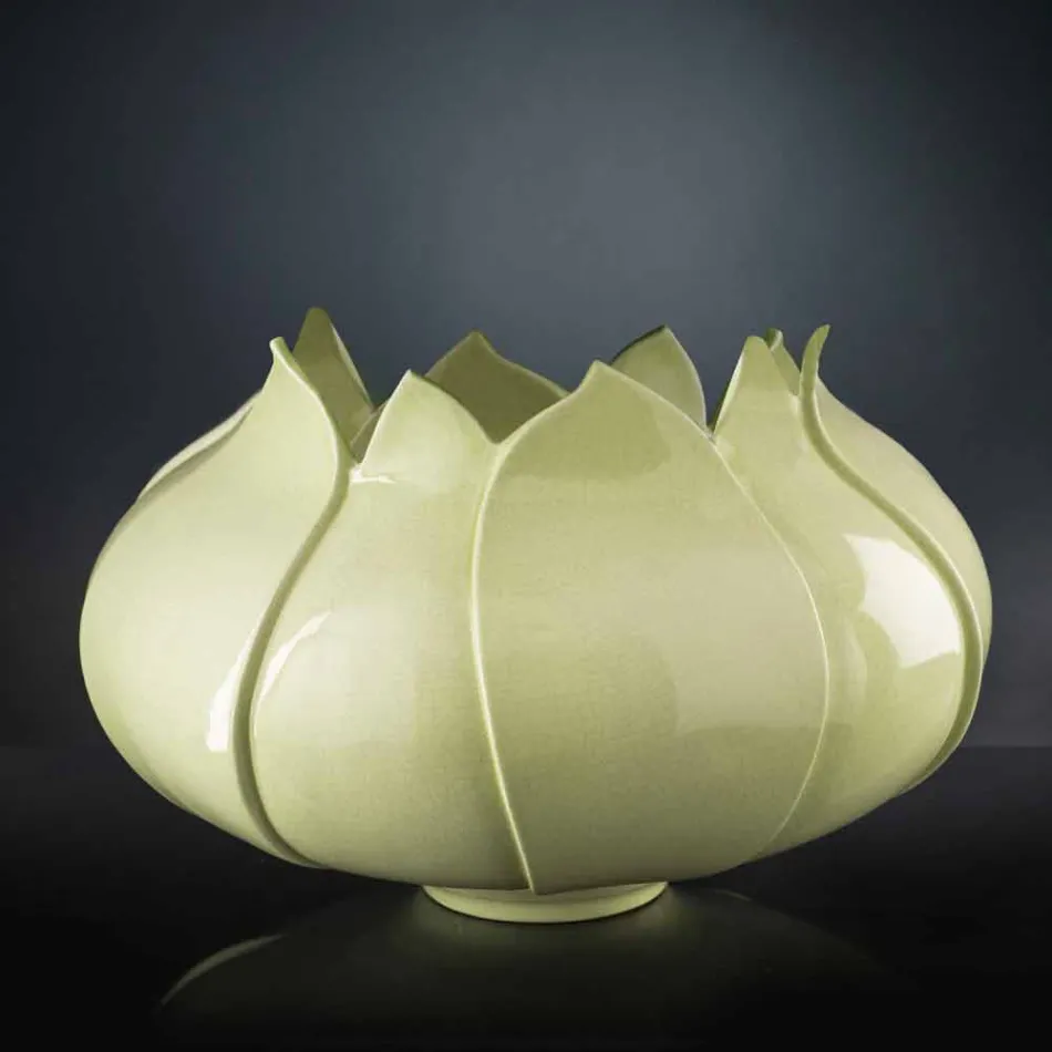 Moderne siervaas in gekleurd keramiek, handgemaakt in Italië - Onyx Viadurini