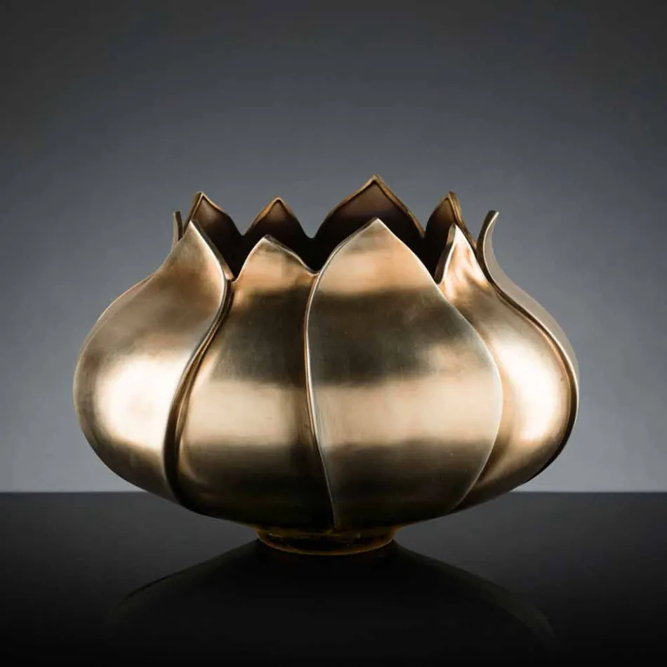 Moderne siervaas in gekleurd keramiek, handgemaakt in Italië - Onyx Viadurini