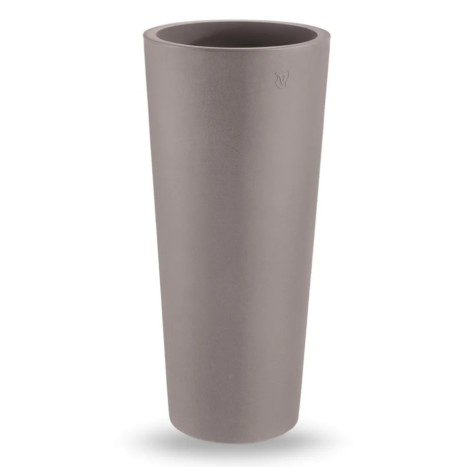 Ronde buitenvaas in gekleurd polyethyleen Made in Italy - Nippon Viadurini