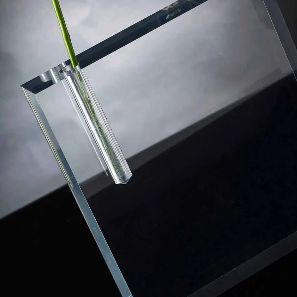 Moderne transparante bloemenvaas van plexiglas Made in Italy - Unique Viadurini