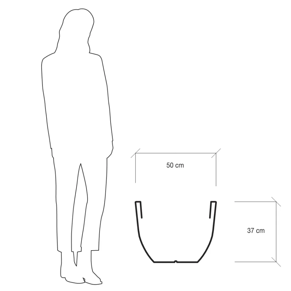 Fluorescerende vaas voor binnen of buiten 3 afmetingen Made in Italy - Fluos Viadurini