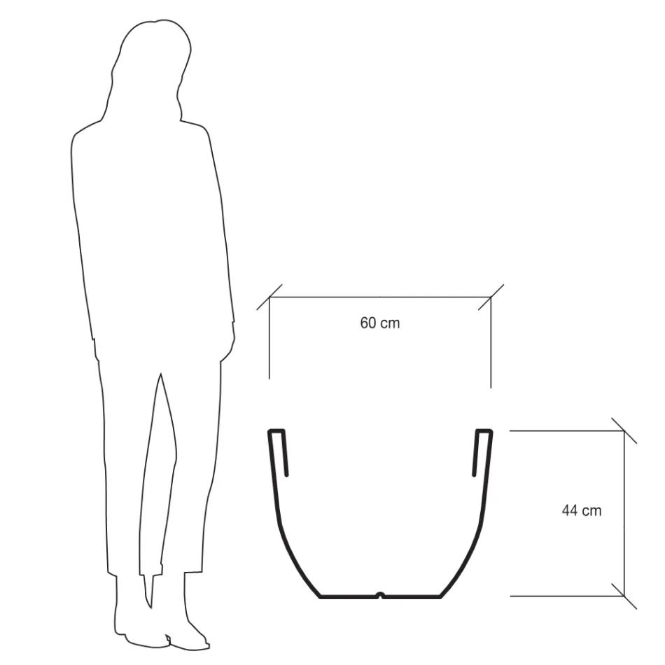 Fluorescerende vaas voor binnen of buiten 3 afmetingen Made in Italy - Fluos Viadurini