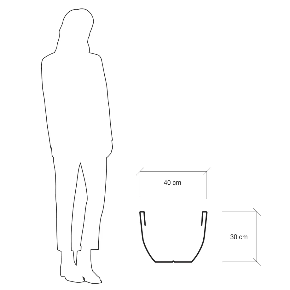 Fluorescerende vaas voor binnen of buiten 3 afmetingen Made in Italy - Fluos Viadurini