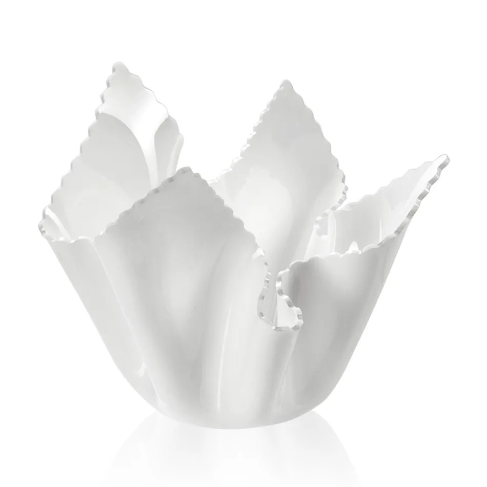 Recyclebare gedrapeerde vaas van gekleurd plexiglas 2 stuks 2 maten - Gabria Viadurini