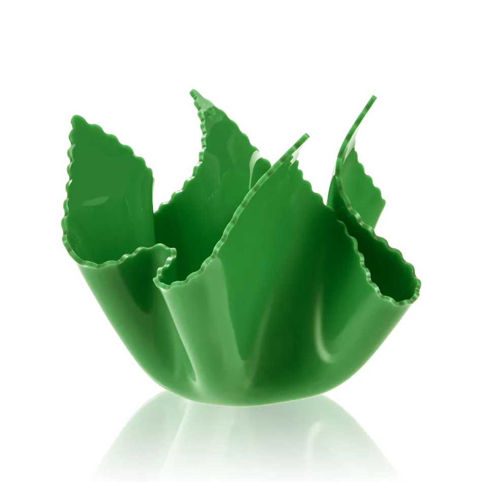 Recyclebare gedrapeerde vaas van gekleurd plexiglas 2 stuks 2 maten - Gabria Viadurini