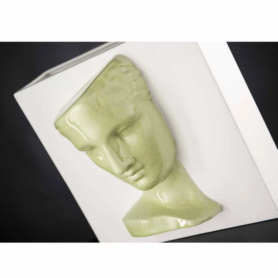 Moderne rechthoekige vaas in gekleurd keramiek, handgemaakt in Italië - Lucas Viadurini